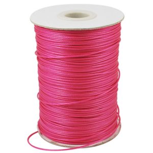 Leárazás! Viaszolt poliészter zsinór. 1.5mm. Pink. 160m/db.
