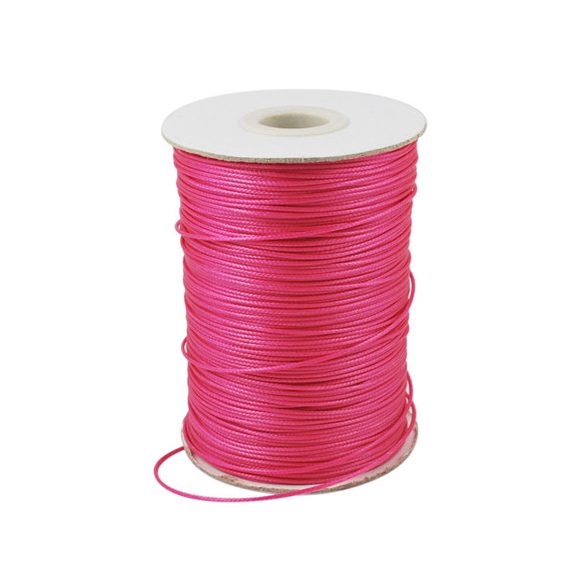 Leárazás! Viaszolt poliészter zsinór. 1.5mm. Pink. 160m/db.