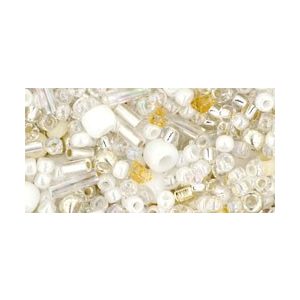 Toho gyöngy. Fehér mix. 50g/csomag.