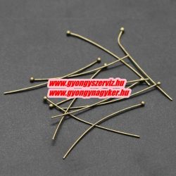   Gömbfejű szerelőpálca. 0.6x35mm. Antik bronz szín. 100db.