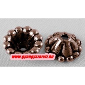 Gyöngykupak. 8x3mm. Antik réz szín.  100db.