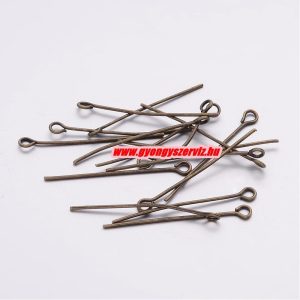 Hurkos szerelőpálca. 30x0.7mm. Antik bronz szín. 100db.