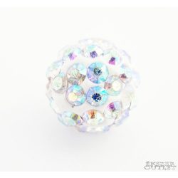 Shamballa gyöngy. 10 mm. Színjátszó.   10db.