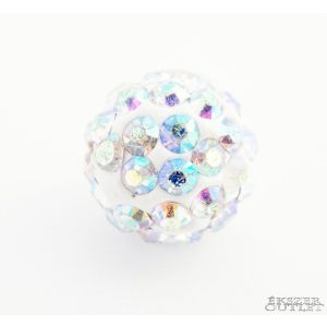 Shamballa gyöngy. 10 mm. Színjátszó.   10db.