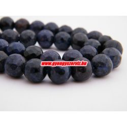   Csiszolt dumortierit ásványgyöngy. 8mm. 1 szál. (kb. 40cm)