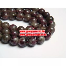 1 szál. Rubellit ásványgyöngy. 8mm.