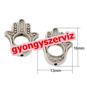 50db.  Hamsa kéz, gyöngykeret, köztes gyöngy. Fatime keze. 
