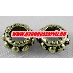 Köztes fémgyöngy. 6x3mm. Antik bronz szín. 100db.