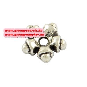 Korong. 7x3mm. Antik ezüst színű. Fémgyöngy, köztes gyöngy. 100db.