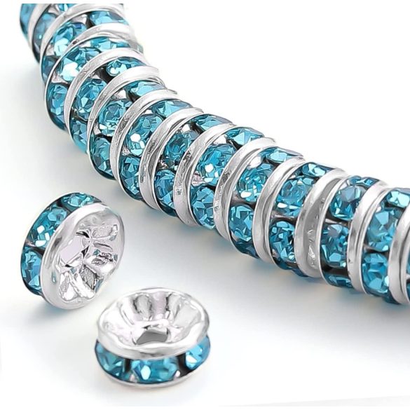 1000db kristály rondell. 6mm. AA minőség, ajándék tároló dobozban. 