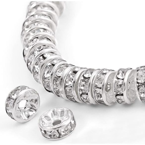 1000db kristály rondell. 6mm. AA minőség, ajándék tároló dobozban. 