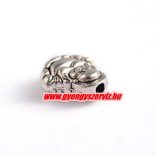 50db. Buddha fém köztes gyöngy. 11x10x5mm. Antik ezüst szín. 