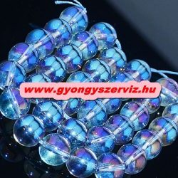 Aura kvarc, aura kristály. Óceán kék. 8mm.