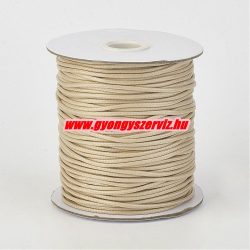   Viaszolt poliészter zsinór. 1.5mm. Világos bézs. 160m/db.
