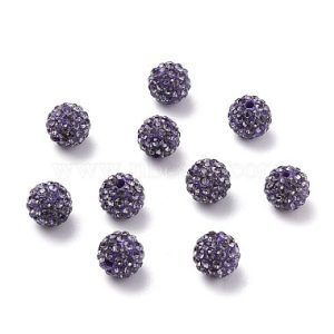 Shamballa gyöngy. 10 mm. Tanzanit.  10db.