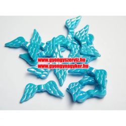 100db. Akril angyalszárny köztes gyöngy. Türkiz.
