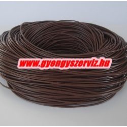 Bőr szalag, bőr zsinór. 2mm. Kávébarna.10m/db.