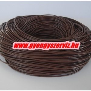Bőr szalag, bőr zsinór. 2mm. Kávébarna.10m/db.