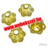 Gyöngykupak. fémgyöngy. Arany szín. 8x5mm.    100db.