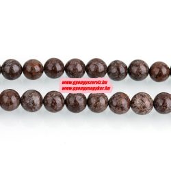   Kínai hópehely obszidián ásványgyöngy. 8mm. 1 szál, kb. 40cm.