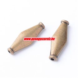 50db. Köztes fémgyöngy. 19.5x7x3mm. Antik bronz szín. 