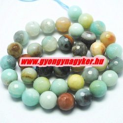 Csiszolt színes amazonit. 8mm. 1 szál (40cm).