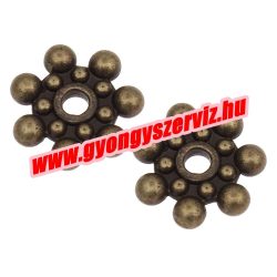   Korong. 8x2mm. Antik bronz szín. Fémgyöngy, köztes gyöngy. 100db.