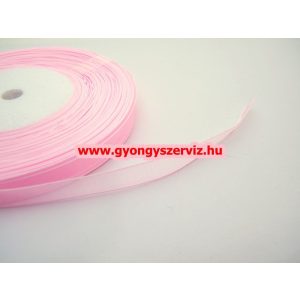 Leárazva !  Organza szalag. 10mm. Rózsaszín. 45.5m/tekercs.