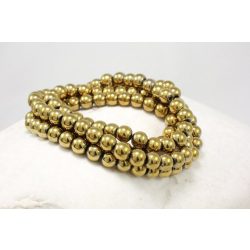 1 szál. Mágneses hematit. 8mm. Antik arany szín.