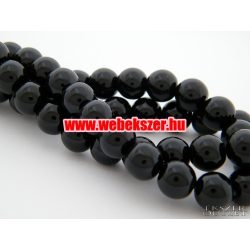 100db. Üveggyöngy. Tekla gyöngy. Fekete. 8, és 10mm. 
