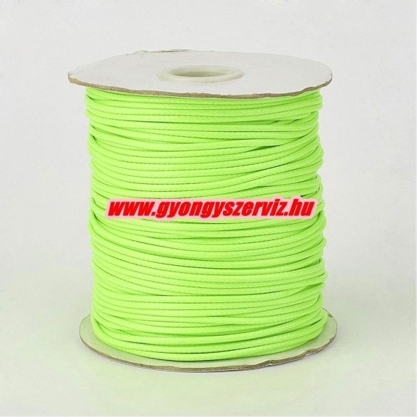 Viaszolt poliészter zsinór. 1mm. Világos neonzöld. 10m/db.