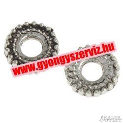   Korong. 6x1.5mm. Antik ezüst szín. Fémgyöngy, köztes gyöngy. 100db.