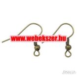 Fülbevaló. Fülbevaló alap. Antik bronz szín.  100db/csomag.