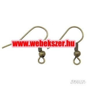Fülbevaló. Fülbevaló alap. Antik bronz szín.  100db/csomag.
