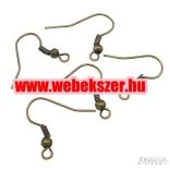 Fülbevaló. Fülbevaló alap. Antik bronz szín.  100db/csomag.
