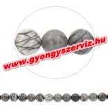 Fekete selyemkő. 10mm. 1 szál. (kb. 40cm)