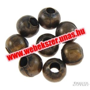 Fémgyöngy. Antik réz szín. 4x4mm.  100db.
