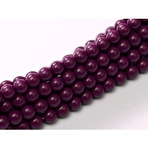 Cseh tekla üveggyöngy. 6mm. Padlizsán. 100db/szál.
