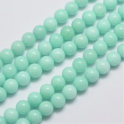   Jade ásványgyöngy. 8mm. "Amazonit". . 1 szál, kb. 40cm.