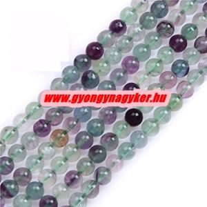Fluorit ásványgyöngy. 4mm. 1 szál (kb. 40cm).