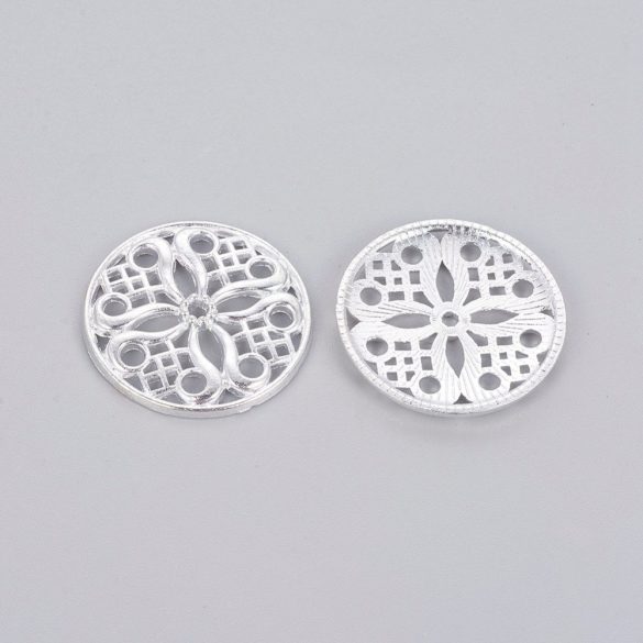 50db. Fém köztes gyöngy. 24x3mm Ezüst szín.