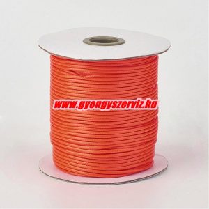 Leárazás! Viaszolt poliészter zsinór. 1mm. Sötét narancs. 160m/db.