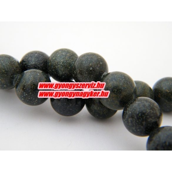 Afrikai jade ásványgyöngy. 8mm. 1 szál, kb. 40cm.