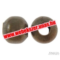 Fémgyöngy. Antik réz szín. 10x9 mm. 100db.