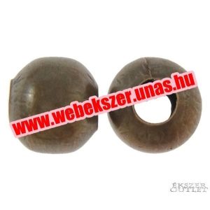 Fémgyöngy. Antik réz szín. 10x9 mm. 100db.