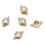 Kiárusítás! Cirkon kristályos összekötő elem. 4 színben.