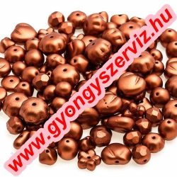 Cseh gyöngy. Bronz. Mix.  50g.