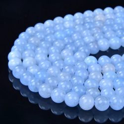   Jade ásványgyöngy. 8mm. Világos " amazonit " . 1 szál.