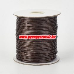  Leárazás! Viaszolt poliészter zsinór. 1mm. Kávé. 160m/db.
