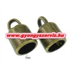   50db. Beragasztható ékszervég. 8x14mm. Antik bronz színben.  